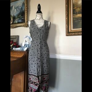 Rare Vintage Kensington Sleeveless V-neck Dress S